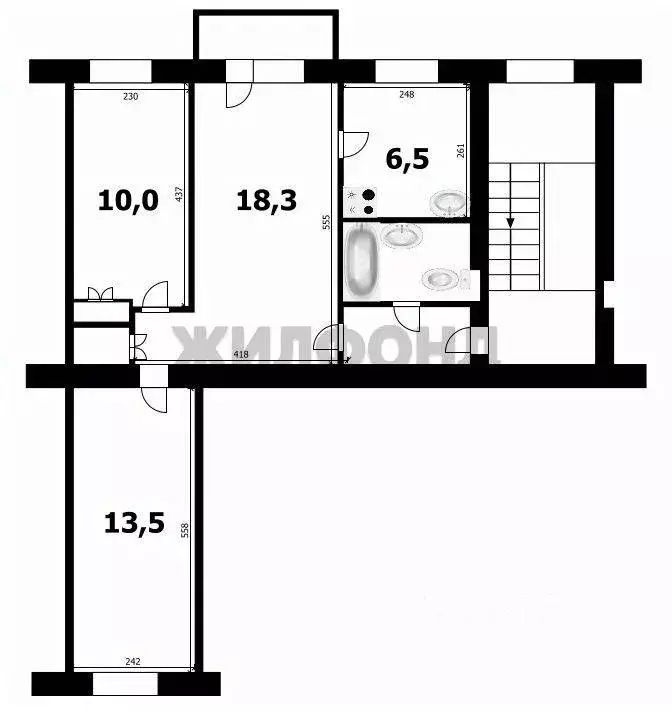 3-к кв. Новосибирская область, Новосибирск Холодильная ул., 16 (62.7 ... - Фото 0