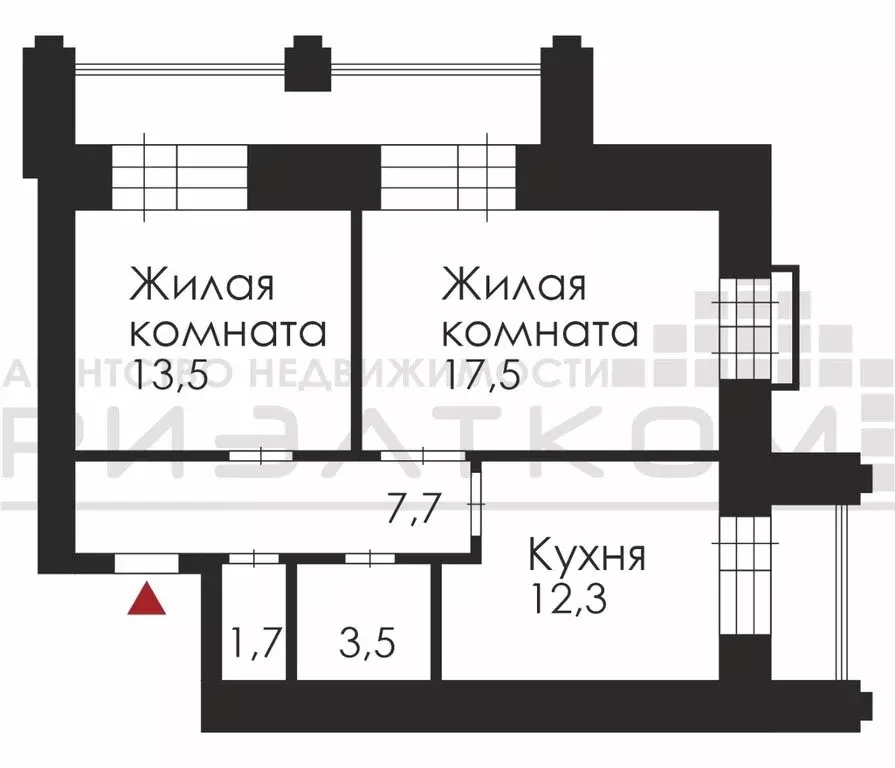 2-комнатная квартира: Благовещенск, улица Горького, 195 (61 м) - Фото 0