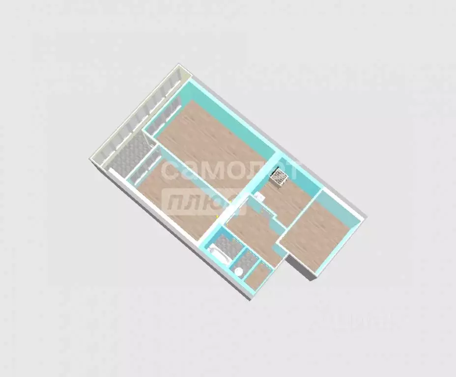 3-к кв. Краснодарский край, Туапсе ул. Новицкого, 13 (54.2 м) - Фото 2