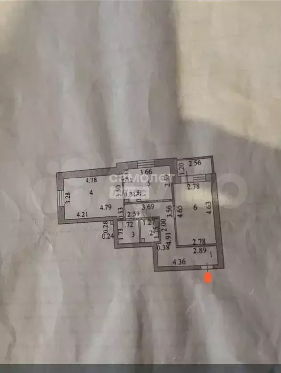 2-к. квартира, 55,7 м, 2/24 эт. - Фото 0