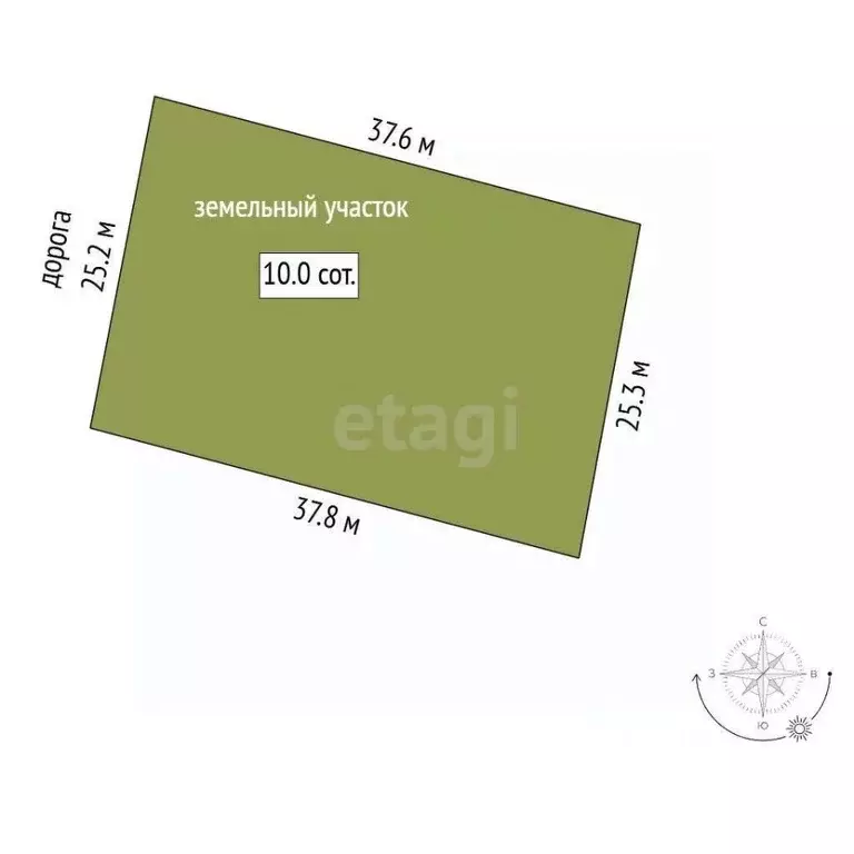 Участок в Севастополь с. Резервное, ул. Арсланова (10.0 сот.) - Фото 2