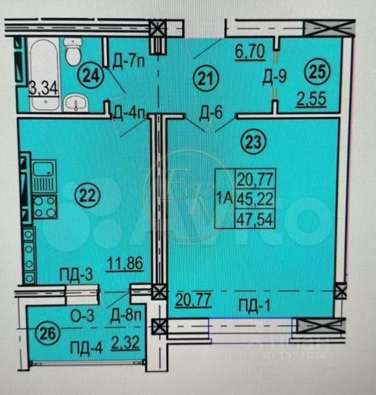 1-к кв. Карачаево-Черкесия, Черкесск ул. Космонавтов, 43 (48.0 м) - Фото 1