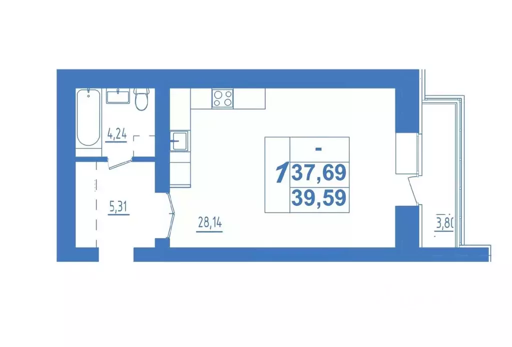 Студия Мордовия, Саранск ул. Кирова, 9 (39.59 м) - Фото 0