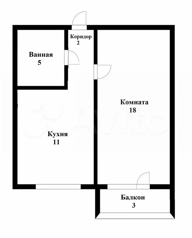 1-к. квартира, 34,7 м, 1/4 эт. - Фото 0