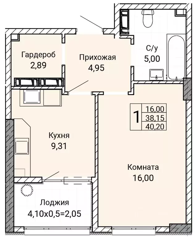 1-к кв. Севастополь ул. Братьев Манганари, 28 (40.2 м) - Фото 0