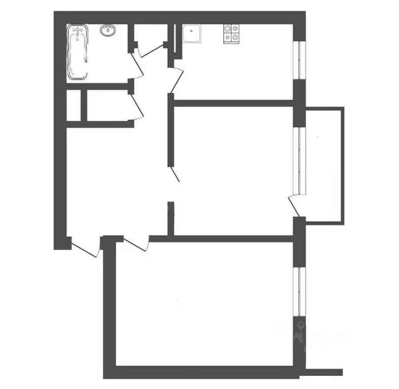 2-к кв. Санкт-Петербург ул. Оптиков, 34к2 (46.0 м) - Фото 1