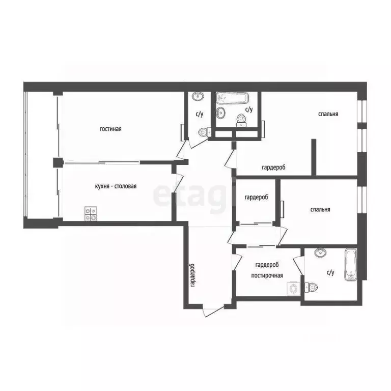 3-к кв. Москва ул. Серпуховский Вал, 21к4 (130.0 м) - Фото 2