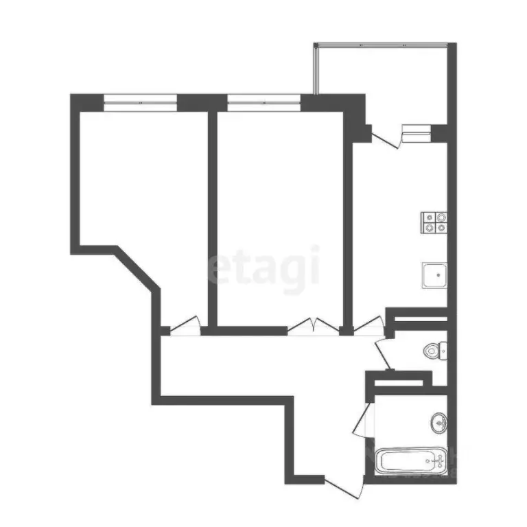 3-к кв. Тульская область, Тула Первомайская ул., 22 (80.0 м) - Фото 1