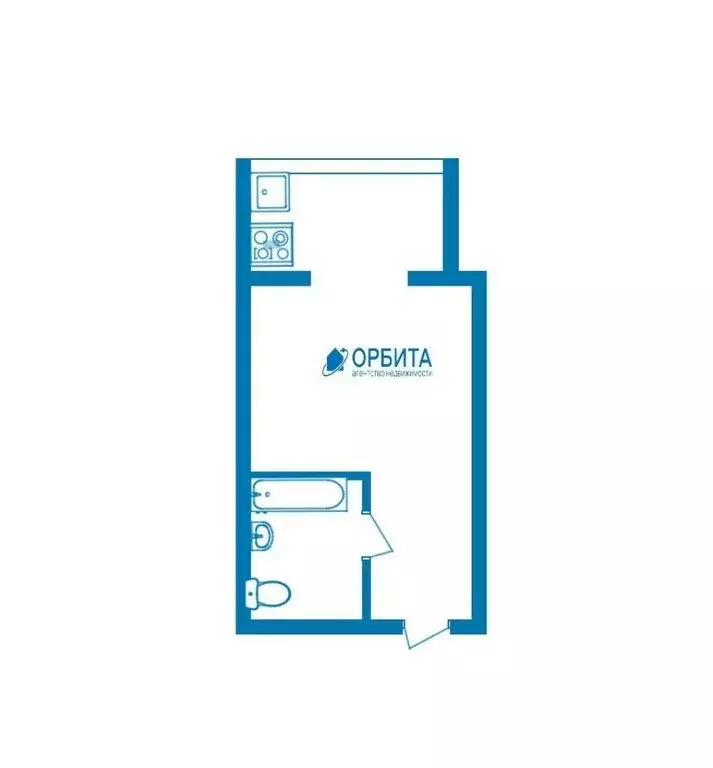 Квартира-студия: Тюмень, улица 30 лет Победы, 79 (14.5 м) - Фото 1