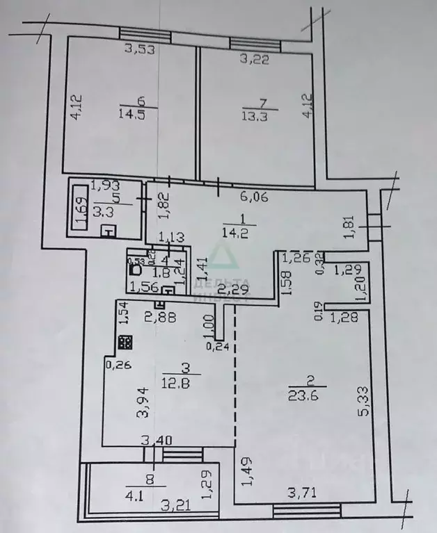 3-к кв. Башкортостан, Уфа Комсомольская ул., 105 (85.6 м) - Фото 1