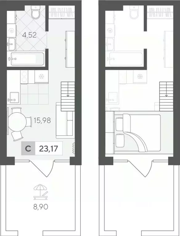 Студия Тюменская область, Тюменский район, д. Падерина ул. Сергея ... - Фото 0