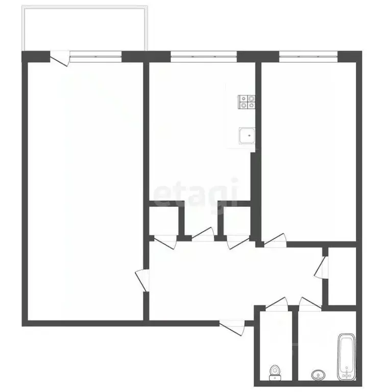 3-к кв. Саха (Якутия), Якутск ул. Можайского, 17/5 (60.2 м) - Фото 2