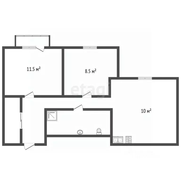 1-к кв. Санкт-Петербург пос. Шушары, ул. Вишерская, 1к2 (41.0 м) - Фото 2