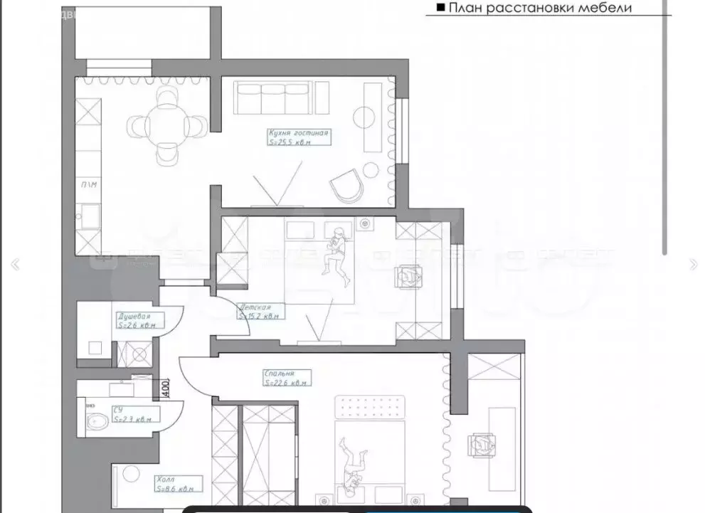 3-комнатная квартира: Казань, улица Заслонова, 40к2 (76 м) - Фото 1