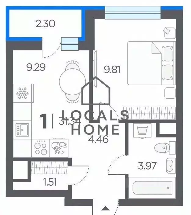 1-к кв. Рязанская область, Рязанский муниципальный округ, с. Дядьково ... - Фото 1