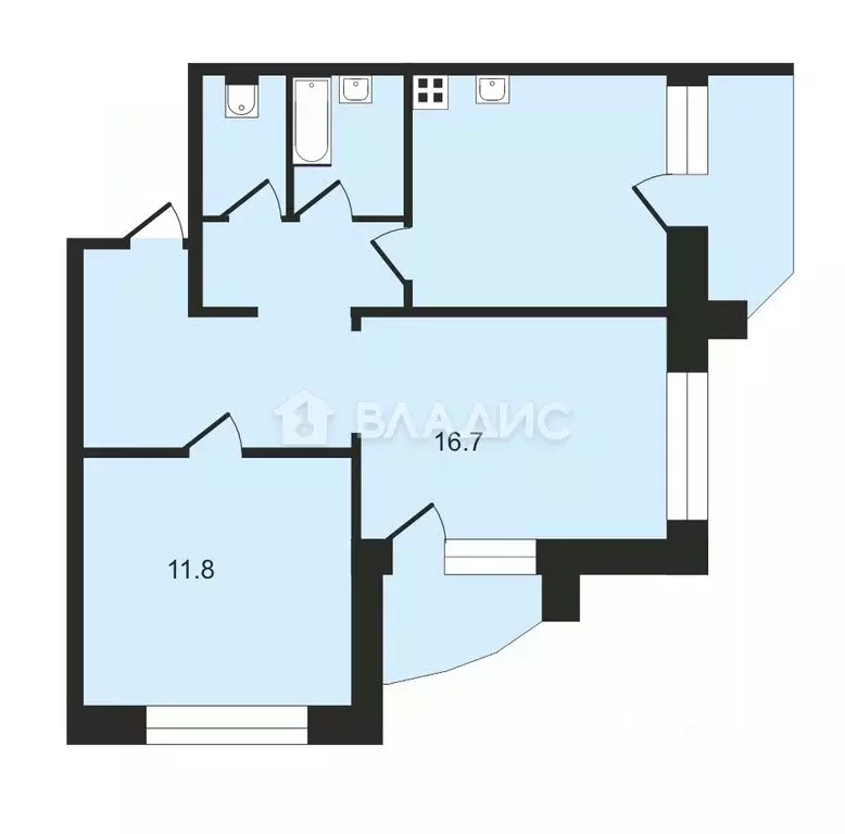 2-к кв. Владимирская область, Владимир Офицерская ул., 1Ак2 (54.1 м) - Фото 2