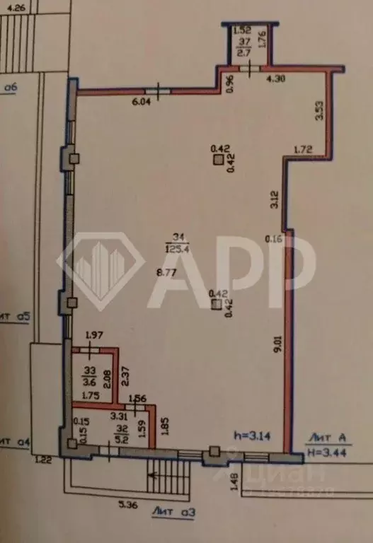Помещение свободного назначения в Татарстан, Казань просп. Ямашева, 37 ... - Фото 2