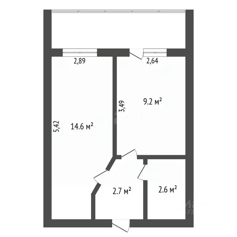 1-к кв. Амурская область, Благовещенск Игнатьевское ш., 25/1 (29.1 м) - Фото 2
