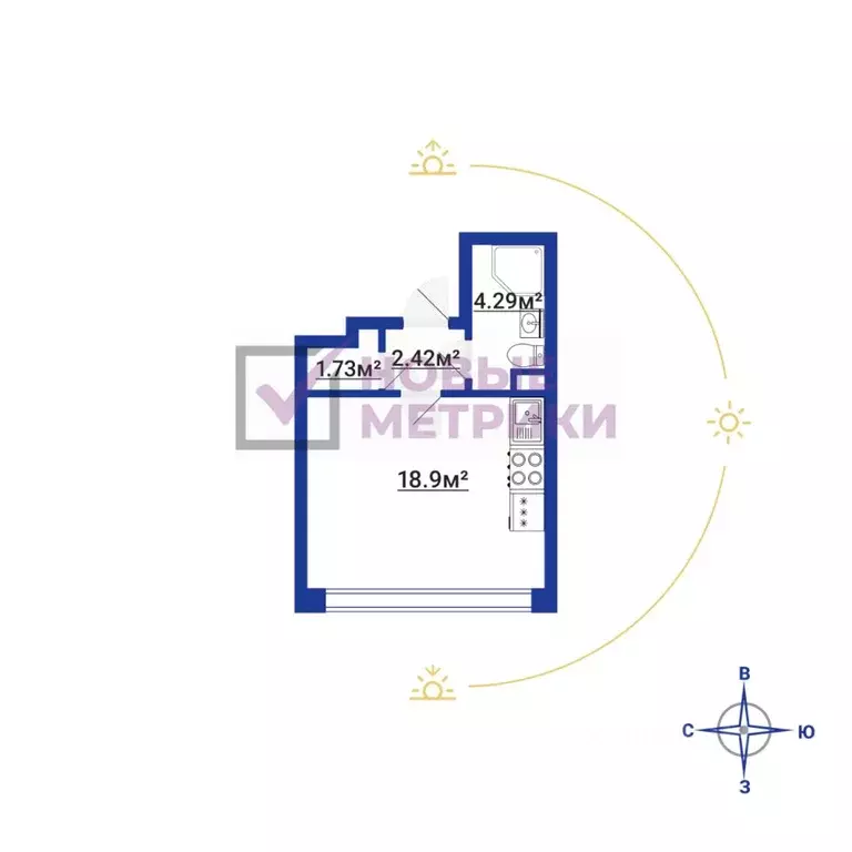 Офис в Санкт-Петербург Планерная ул., 93 (27 м) - Фото 1