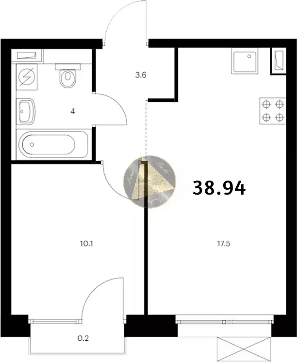 Продаётся 1-к квартира, 38.9 м - Фото 1