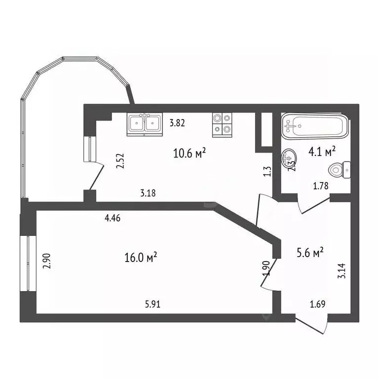 1-к кв. Севастополь ул. Правды, 33Б (36.3 м) - Фото 2