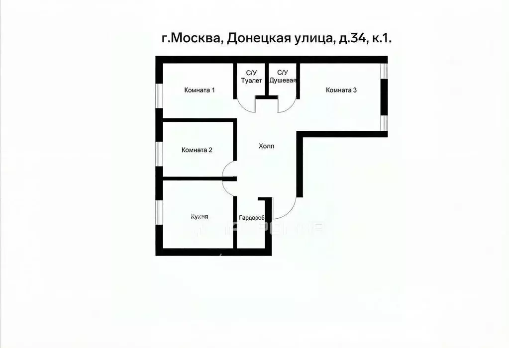 3-к кв. Москва Донецкая ул., 34к1 (72.0 м) - Фото 2