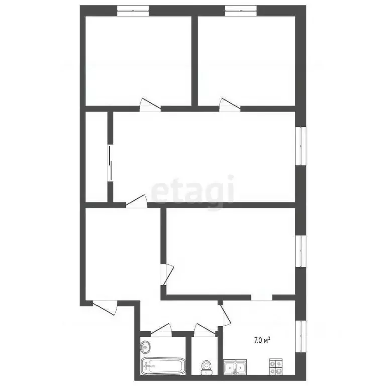 3-к кв. Ростовская область, Таганрог ул. Лизы Чайкиной, 51 (61.0 м) - Фото 2