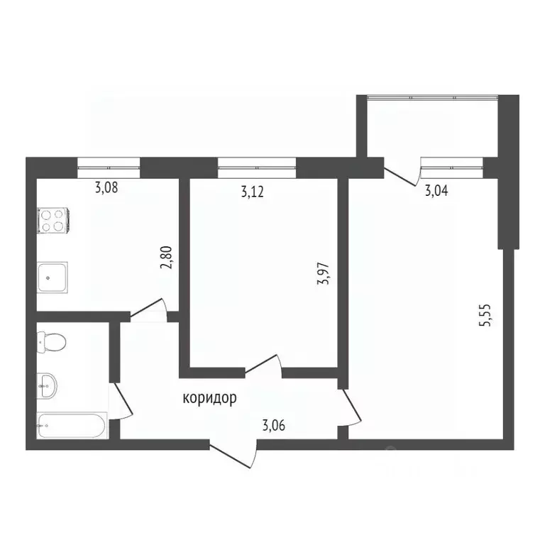 2-к кв. Тюменская область, Тюмень ул. Демьяна Бедного, 98 (49.9 м) - Фото 1