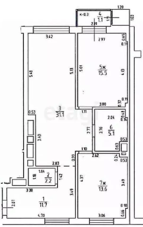 2-к кв. Калининградская область, Калининград Октябрьская ул., 12 ... - Фото 1