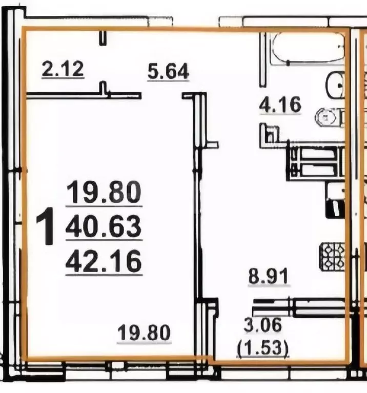 1-к кв. Татарстан, Казань Роторная ул., 27Е (42.0 м) - Фото 2