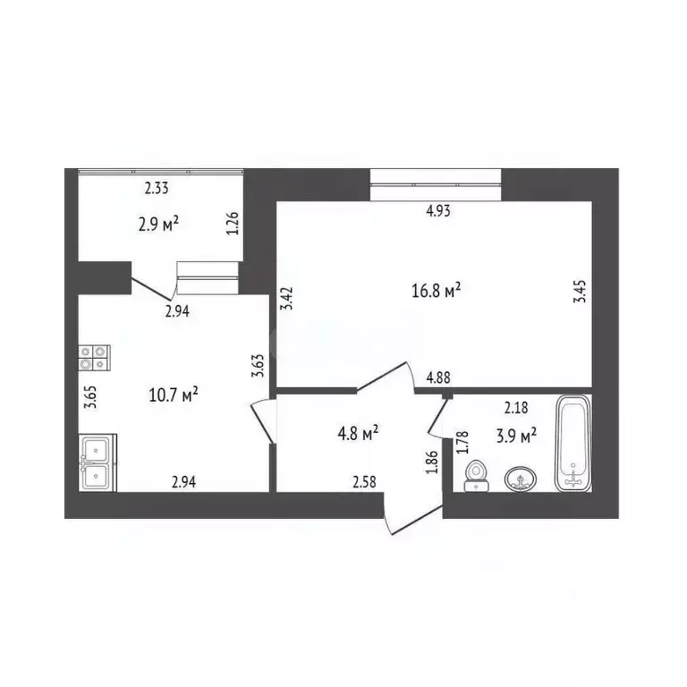 1-к кв. Башкортостан, Стерлитамак ул. Артема, 64 (36.0 м) - Фото 2