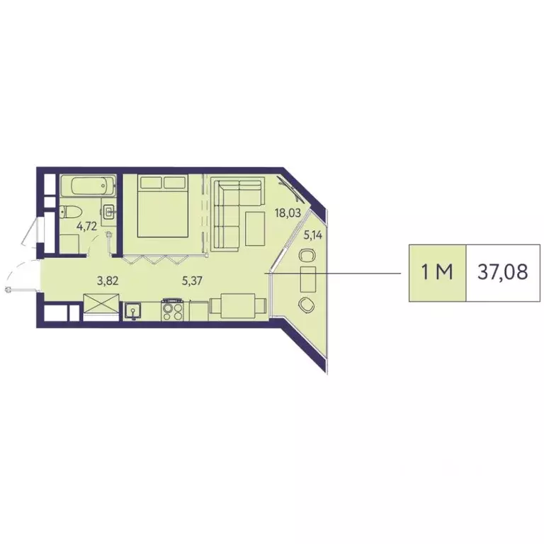 1-к кв. Крым, Ялта муниципальный округ, Виноградное пгт Новая Ливадия ... - Фото 1