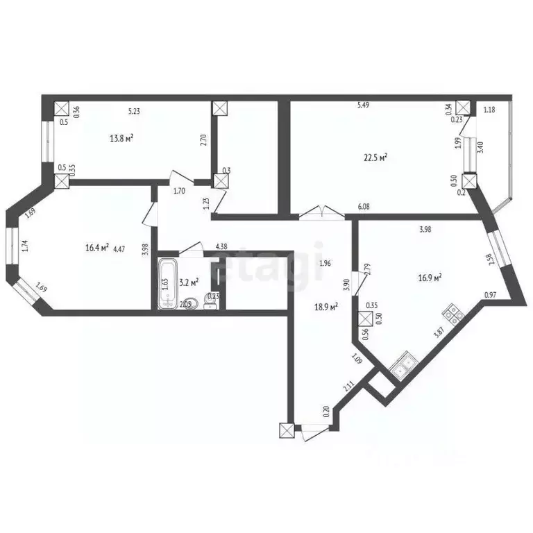 3-к кв. Самарская область, Самара ул. Ерошевского, 18 (103.5 м) - Фото 1