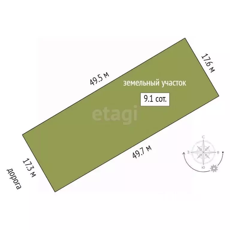 Участок в Тюменская область, Тюмень Велижанский мкр, ул. Зимняя (9.1 ... - Фото 2