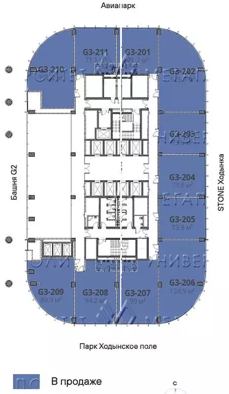 Офис в Москва Ходынский бул., 6с2 (125 м) - Фото 1