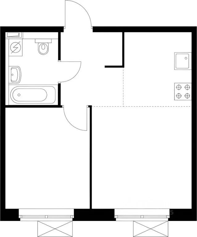 1-к кв. Московская область, Котельники Парковый мкр, 1к20 (40.0 м) - Фото 1