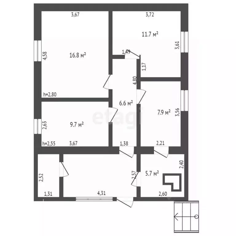 Дом в Кемеровская область, Березовский ул. Фрунзе, 18 (75 м) - Фото 2