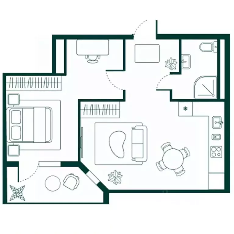 2-к кв. Дагестан, Дербент Новая История жилой комплекс (51.21 м) - Фото 1