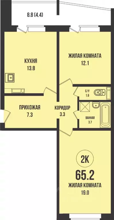 2-к кв. Новосибирская область, Новосибирск ул. Имени генерал-майора ... - Фото 0