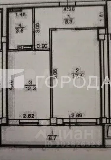 1-к кв. Томская область, Томск Ленская ул., 31 (41.8 м) - Фото 2