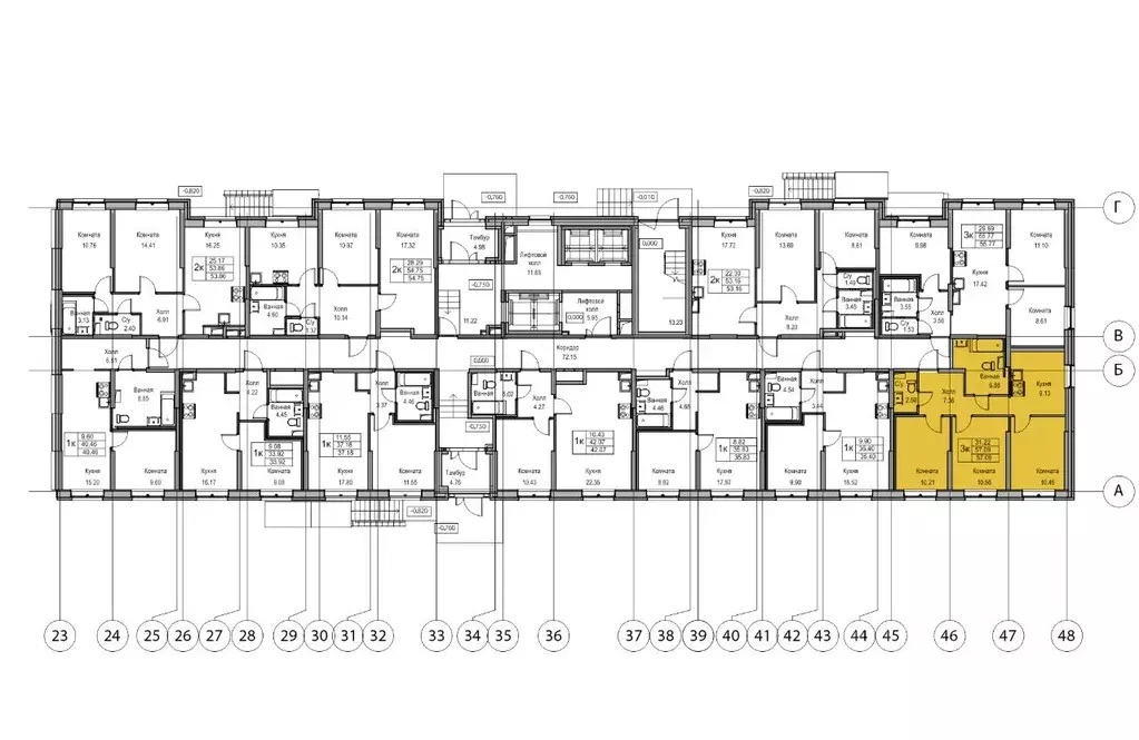 3-к кв. Санкт-Петербург ул. Ивинская, 19к1 (56.7 м) - Фото 1