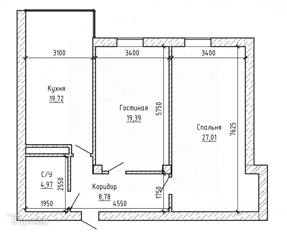 2-к кв. Кабардино-Балкария, Нальчик ул. Атажукина, 12к3 (78.3 м) - Фото 2