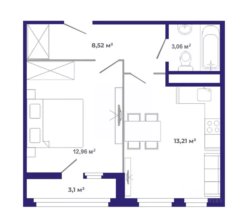 1-к кв. Иркутская область, Иркутский муниципальный округ, Маркова рп, ... - Фото 1