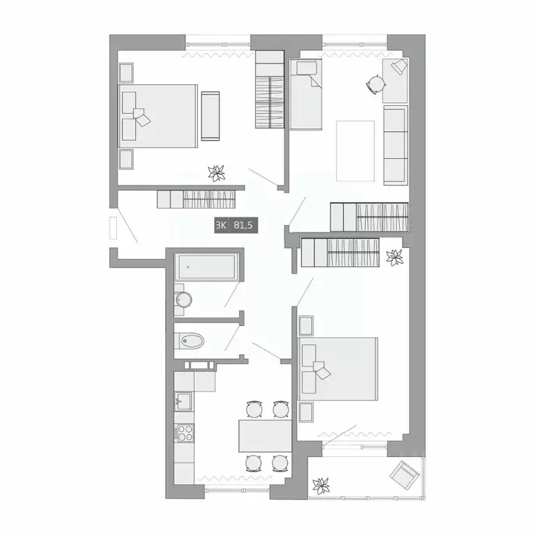 3-к кв. Приморский край, Артем ул. Острякова, 39Б (81.5 м) - Фото 0