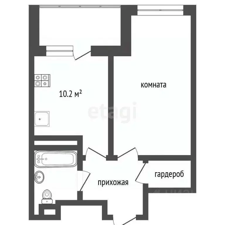 1-к кв. Ростовская область, Ростов-на-Дону ул. Нансена, 119Б (42.6 м) - Фото 1