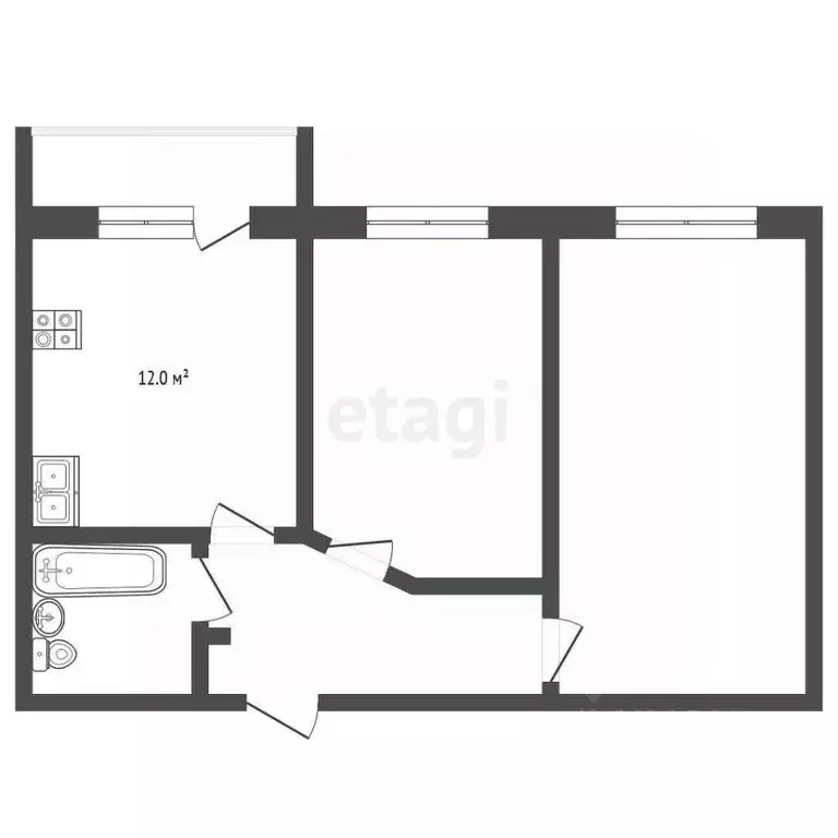 2-к кв. Владимирская область, Муром ул. Энгельса, 1В (60.7 м) - Фото 2