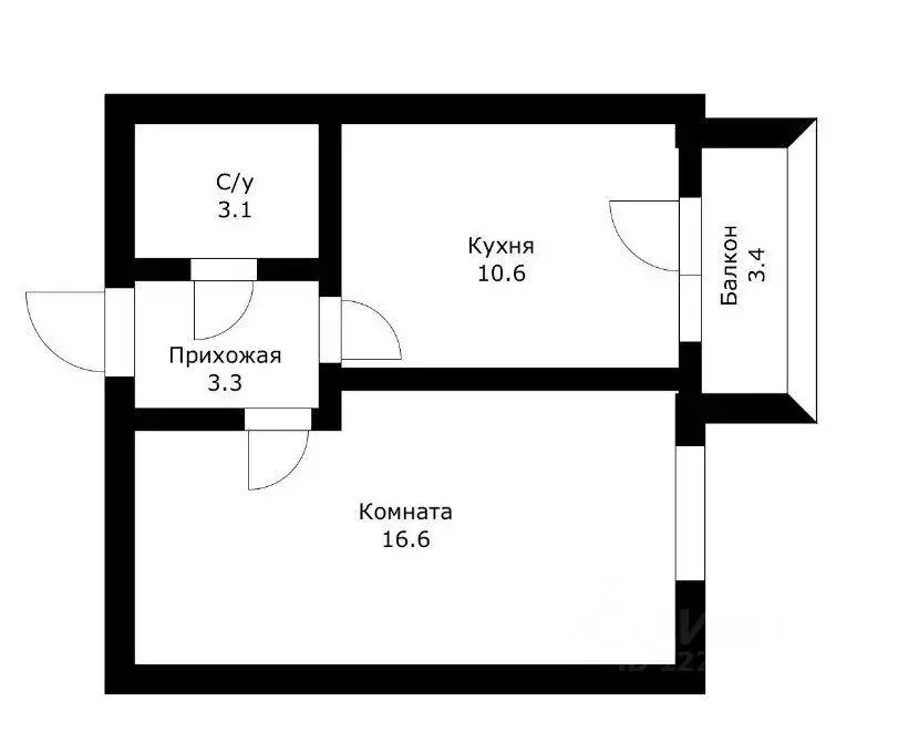 1-к кв. Адыгея, Тахтамукайский район, Старобжегокайское с/пос, Новая ... - Фото 2