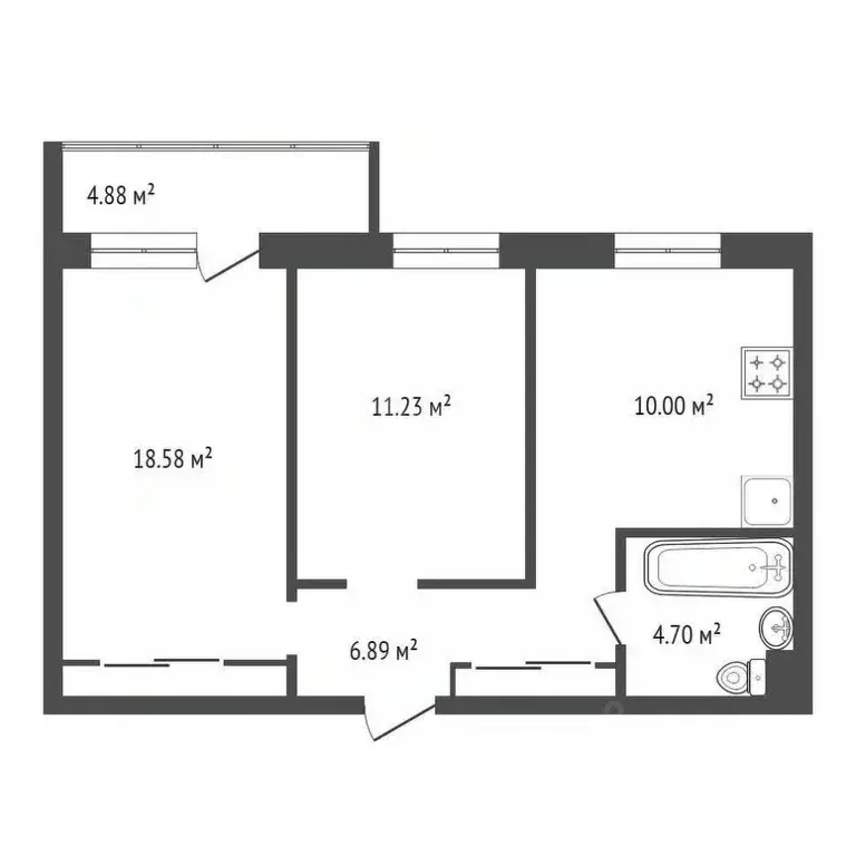 2-к кв. Красноярский край, Красноярск Соколовская ул., 20Г (51.4 м) - Фото 2