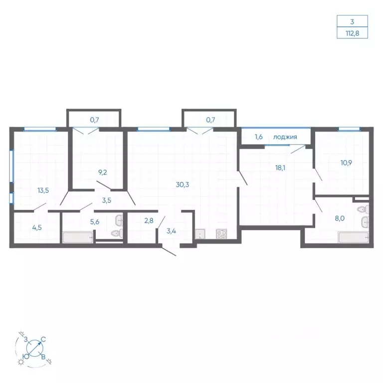 3-к кв. Свердловская область, Екатеринбург ул. Вильгельма де Геннина, ... - Фото 1