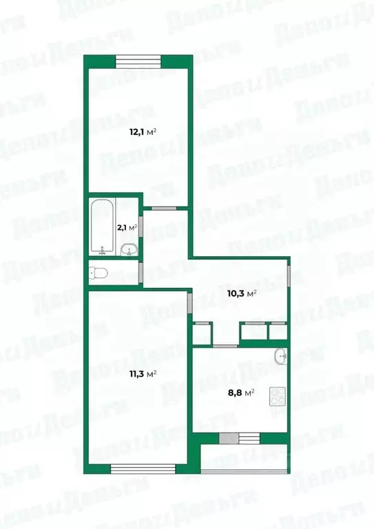 2-к кв. Кировская область, Киров Московская ул., 146 (54.1 м) - Фото 0